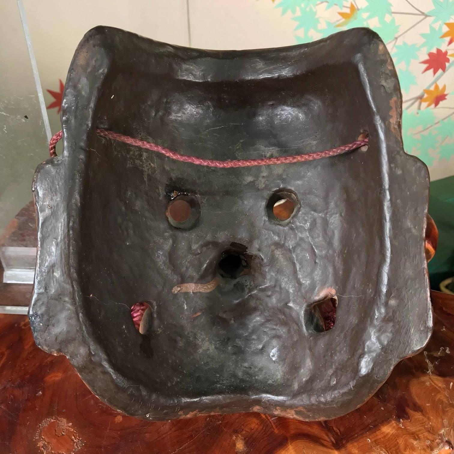 Powerful Japanese Old Forest God Mask Tengu Dramatic Nose In Good Condition In South Burlington, VT
