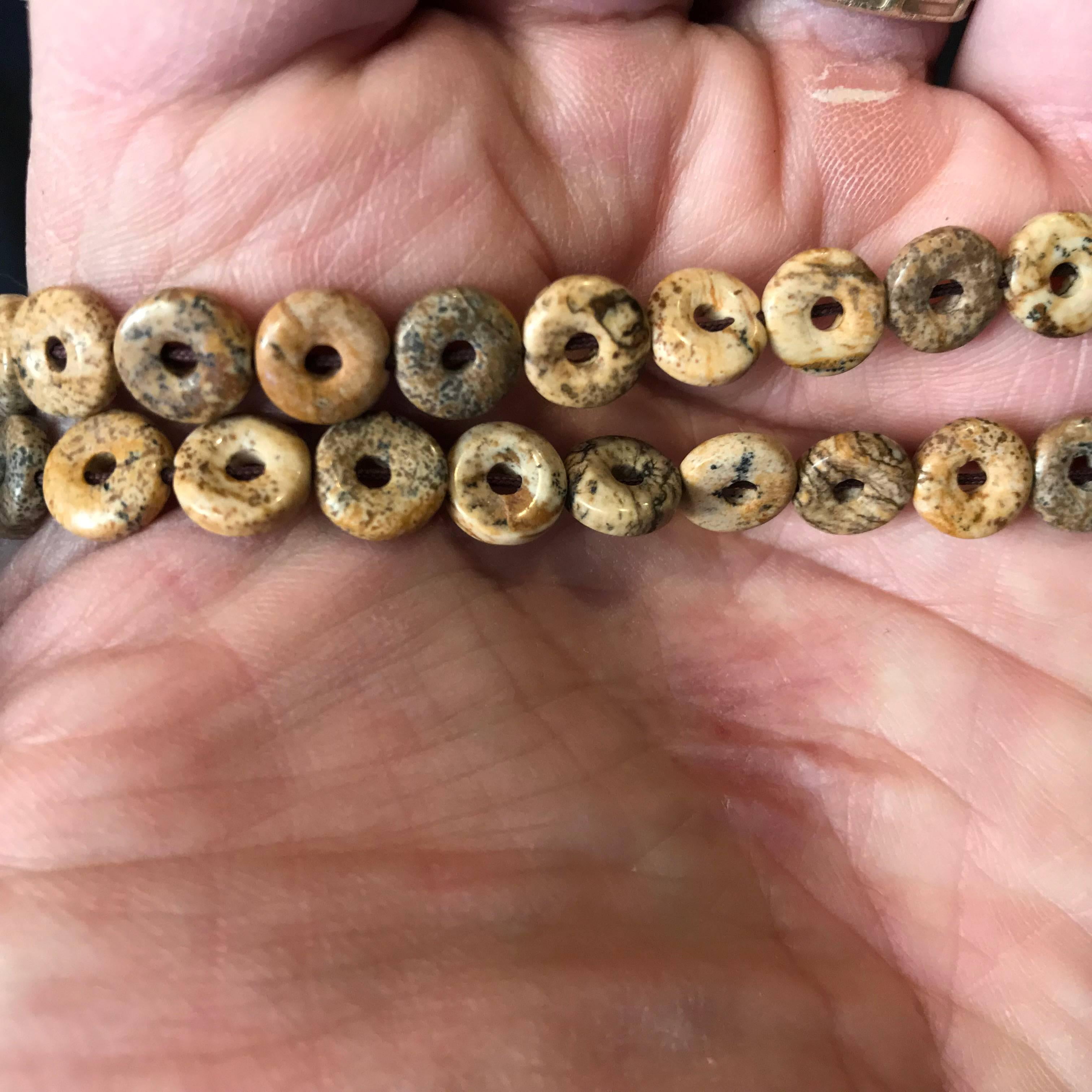 China Ancient Neolithic Jade Bi Necklace 90 Beads & 29