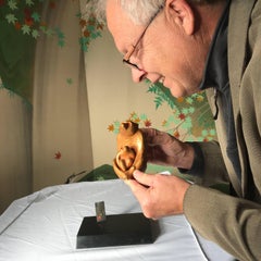 Japanese Big Bronze Monkey and Infant Hand Cast, Hand-Painted and Signed