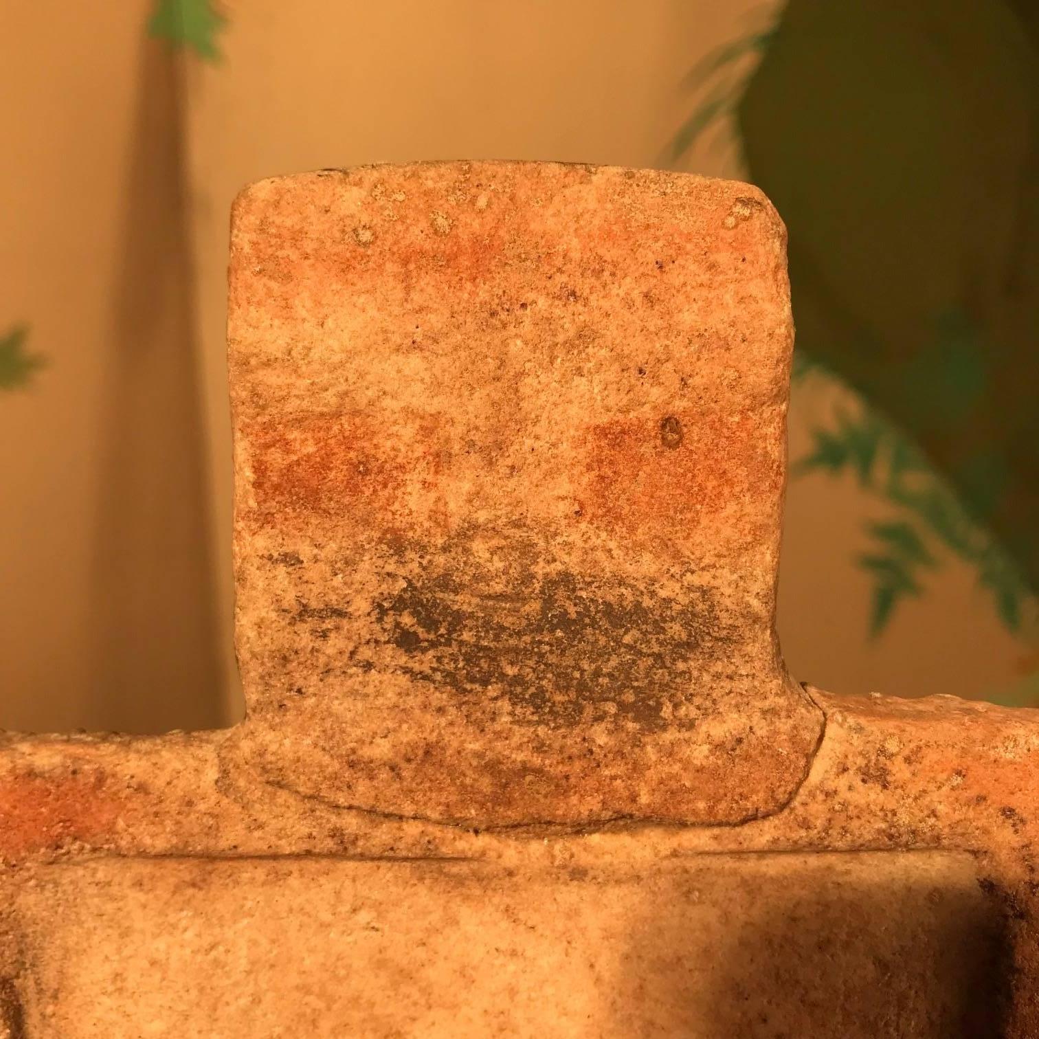 Antike amerikanische „ Human Effigy“ Steinmalerei Pallet, Anasazi-Kultur 900 n. Chr im Zustand „Gut“ im Angebot in South Burlington, VT