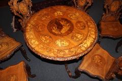 Early 20th Century Black Forest Style Picnic Table
