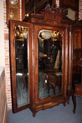 20th Century French Rosewood Armoire with Adjustable Sides
