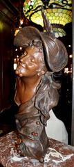 Late 19th Century "Girl with Cherries" French Bronze by Georges Van der Straeten