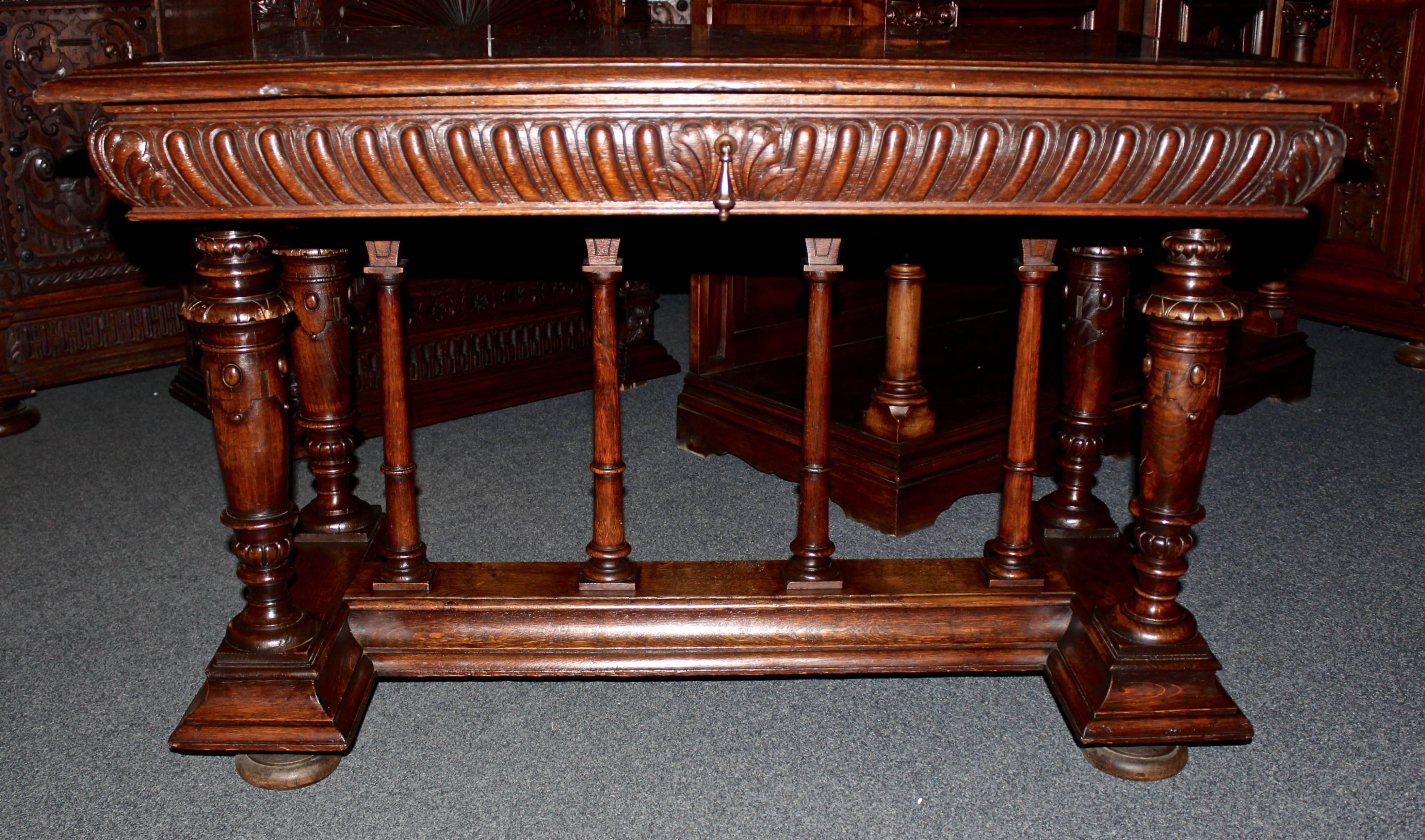 Early 20th Century French Walnut Marble-Top Table In Good Condition In Santa Ana, CA