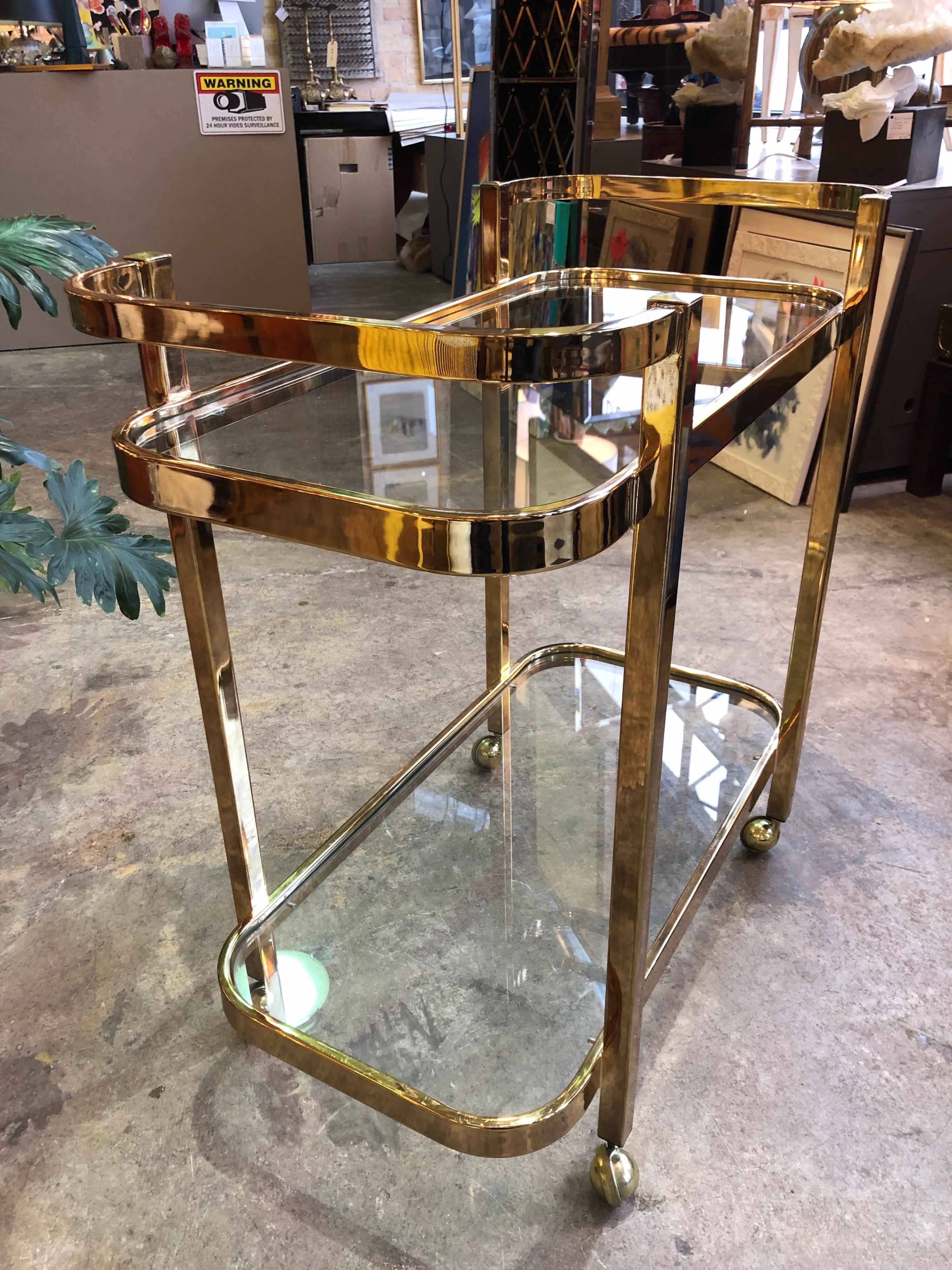 milo baughman bar cart