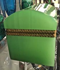 French 19th Century Green Opaline Box