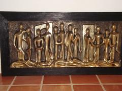 Androgyne figürliche wandskulptur aus fiberglass von Espada