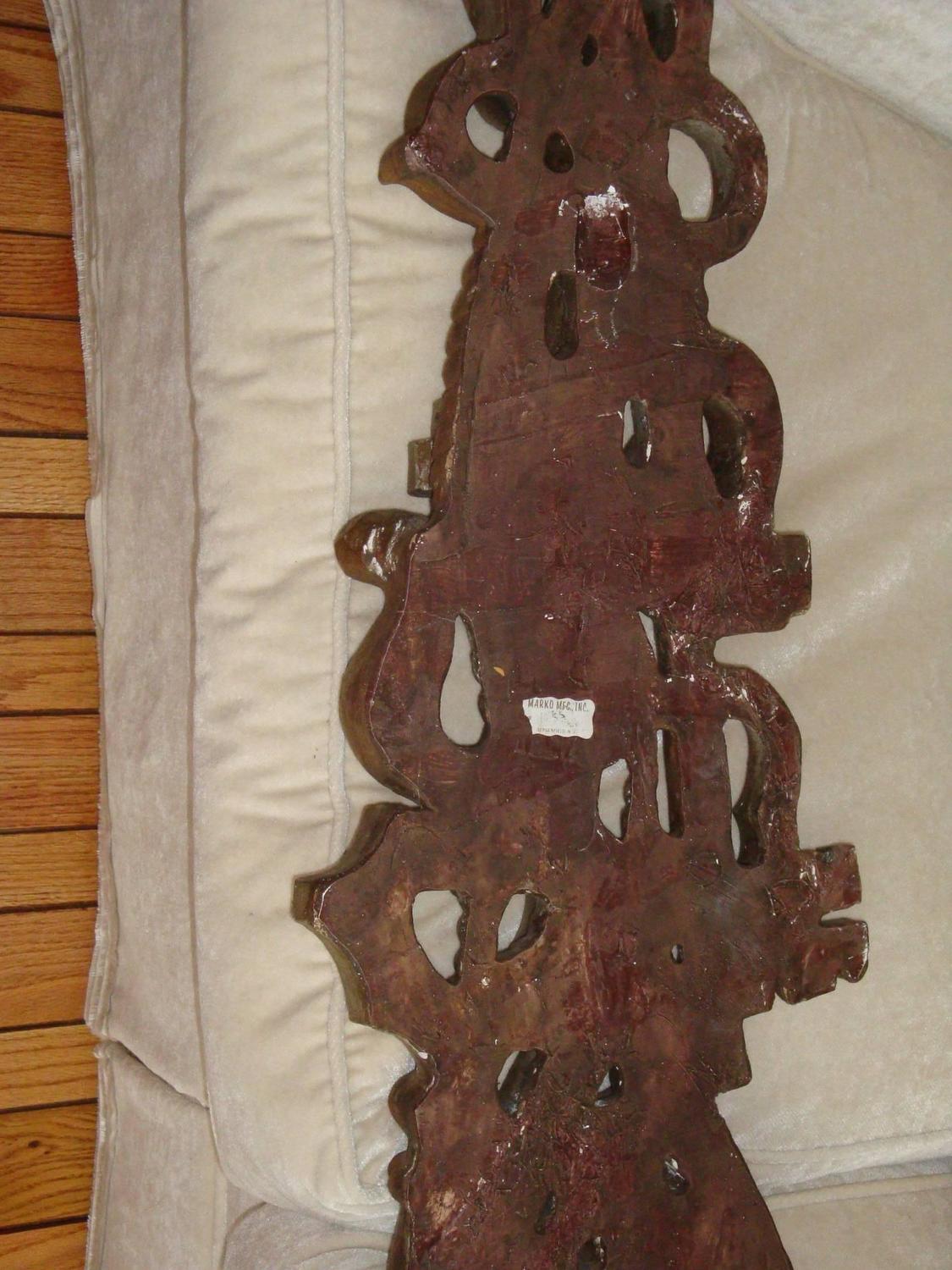 Midcentury Silver and Gold Painted Large Key Wall Hanging by Marko