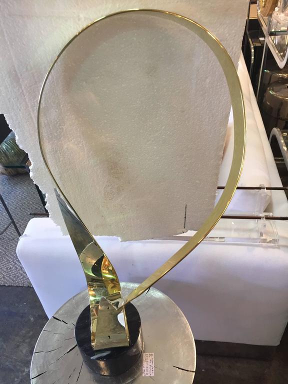 C. Jere Brass Ribbon Sculpture at 1stDibs