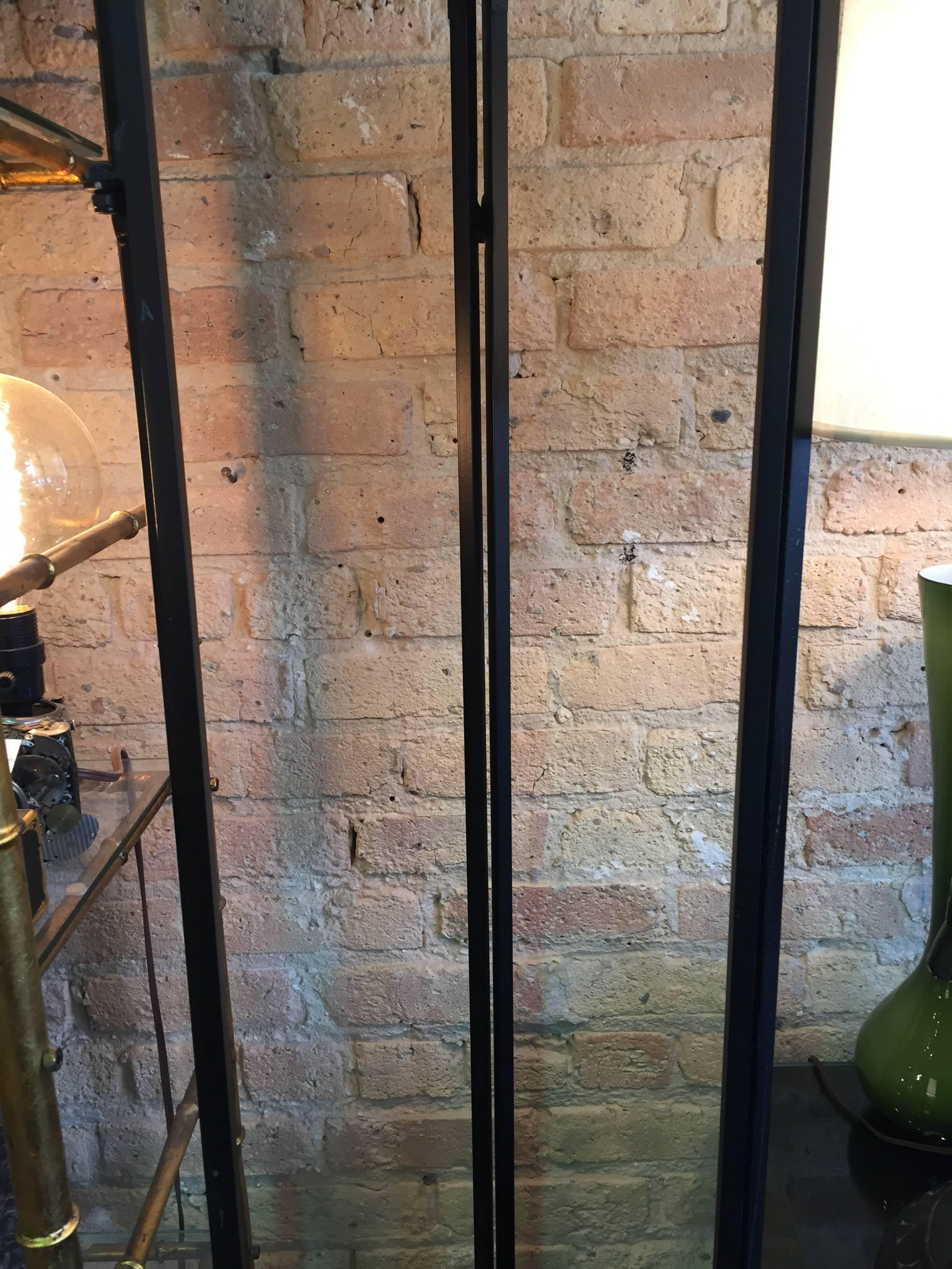Painted Iron and Gilt Trellis/Screen For Sale