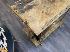 A 1960s Lacquered Goatskin Aldo Tura Bar Cart