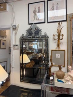 A Pair of Large Vintage Venetian Style Wall Mirrors