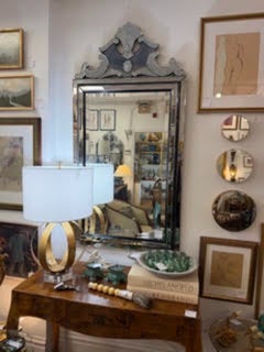 A Pair of Large Vintage Venetian Style Wall Mirrors