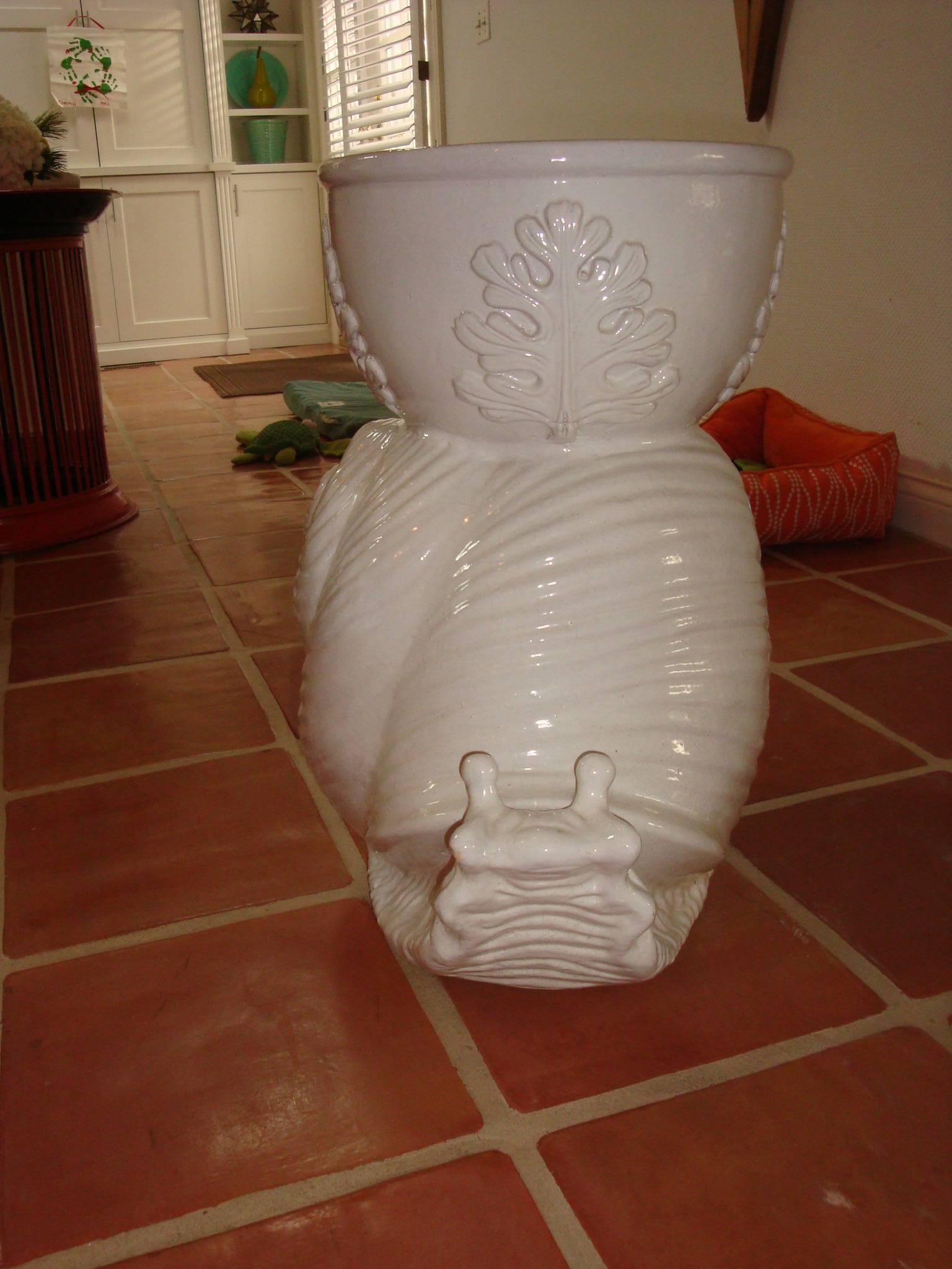 vintage snail planter