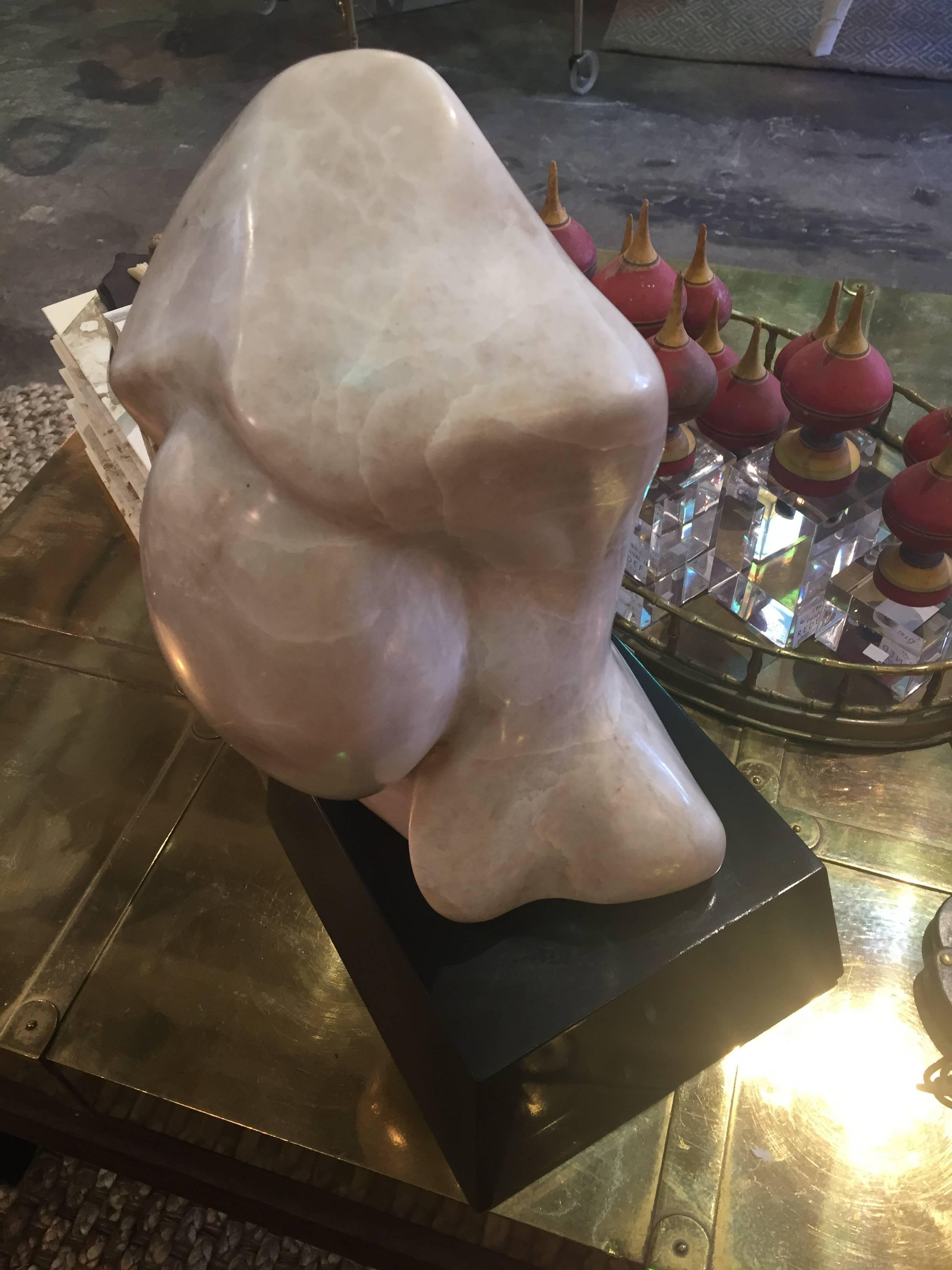 Carved Mid-Century Modern Abstract Marble Sculpture