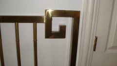 Mastercraft Brass Greek Key Queen Headboard