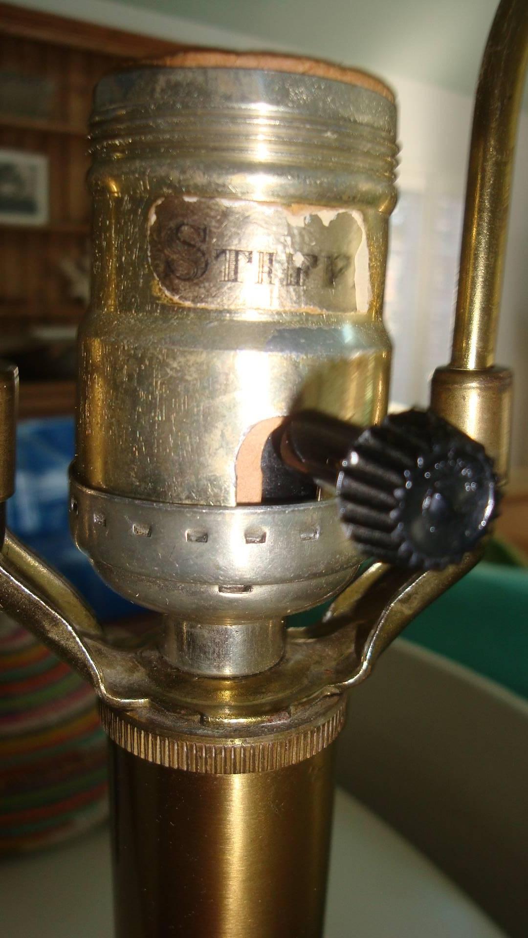 Plated Stiffel Brass Three Ball Lamp