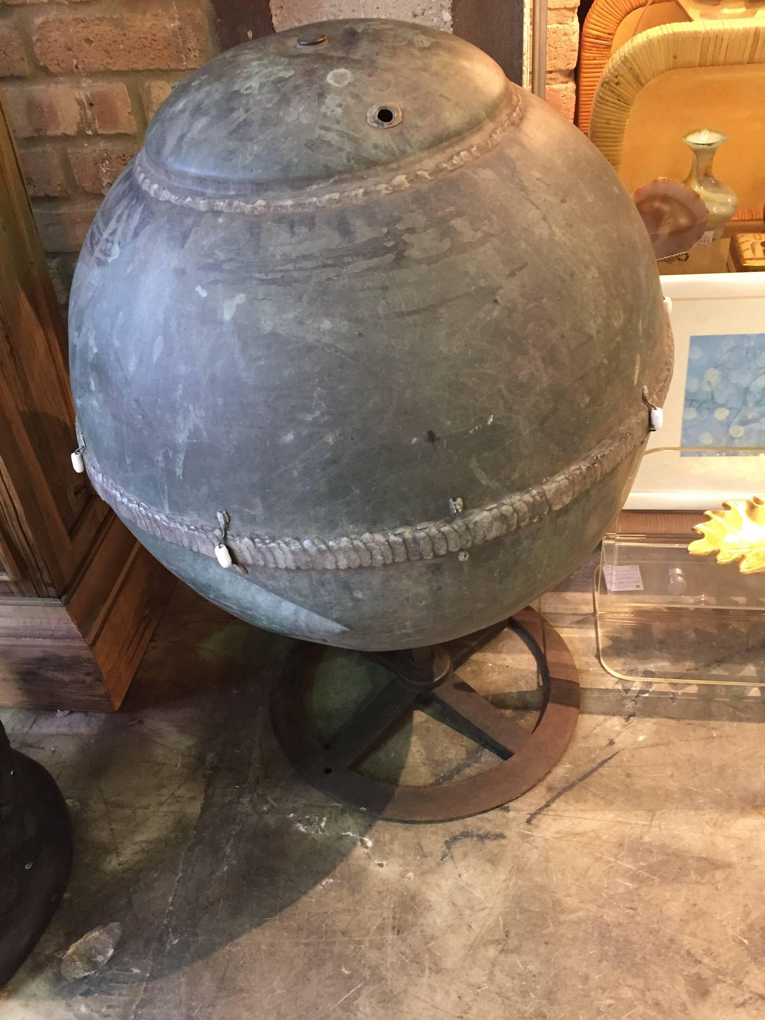 American Large Nineteenth Century Zinc Buoy For Sale