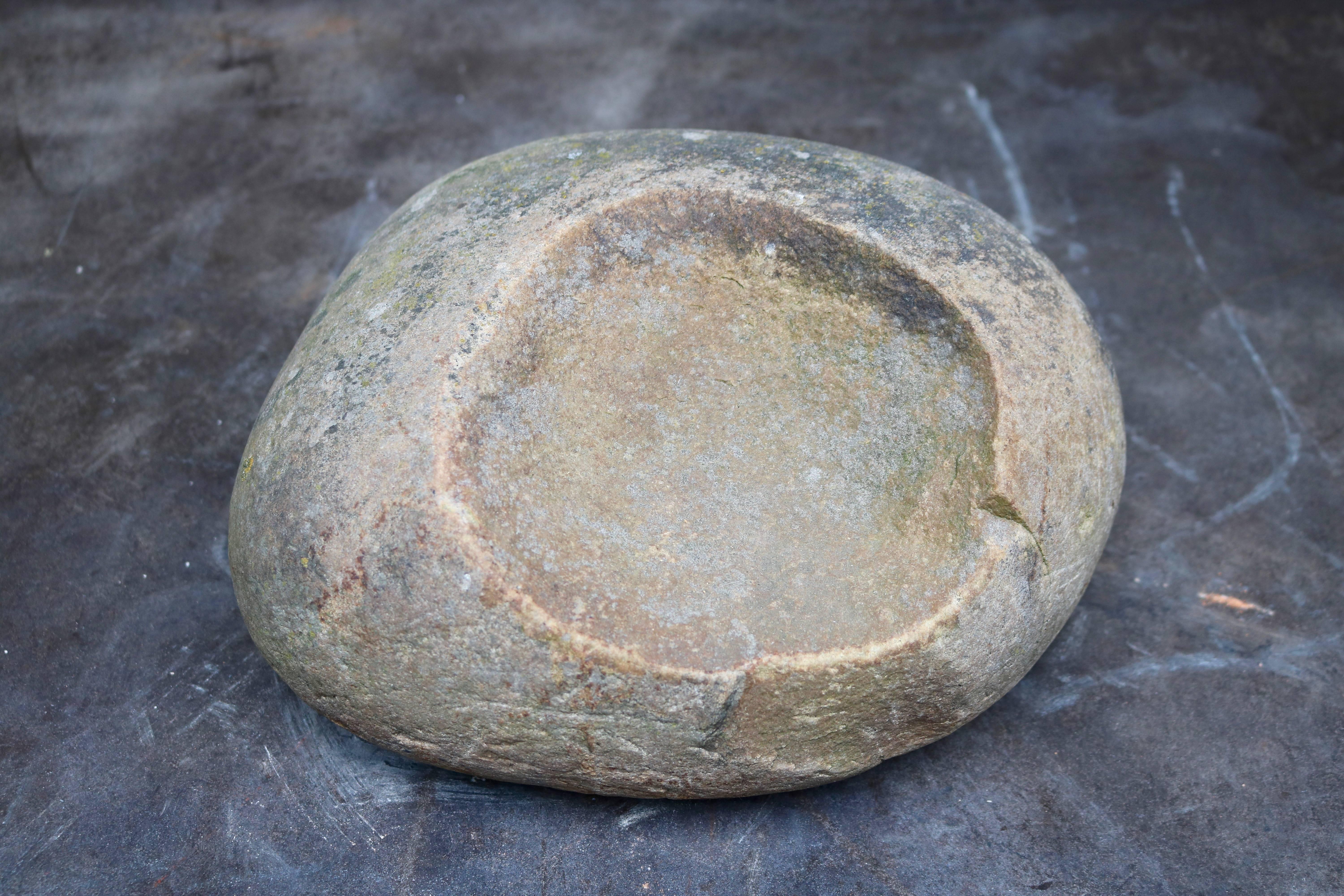Ancient Mortar in Granite from the Danish Middle Ages For Sale 1