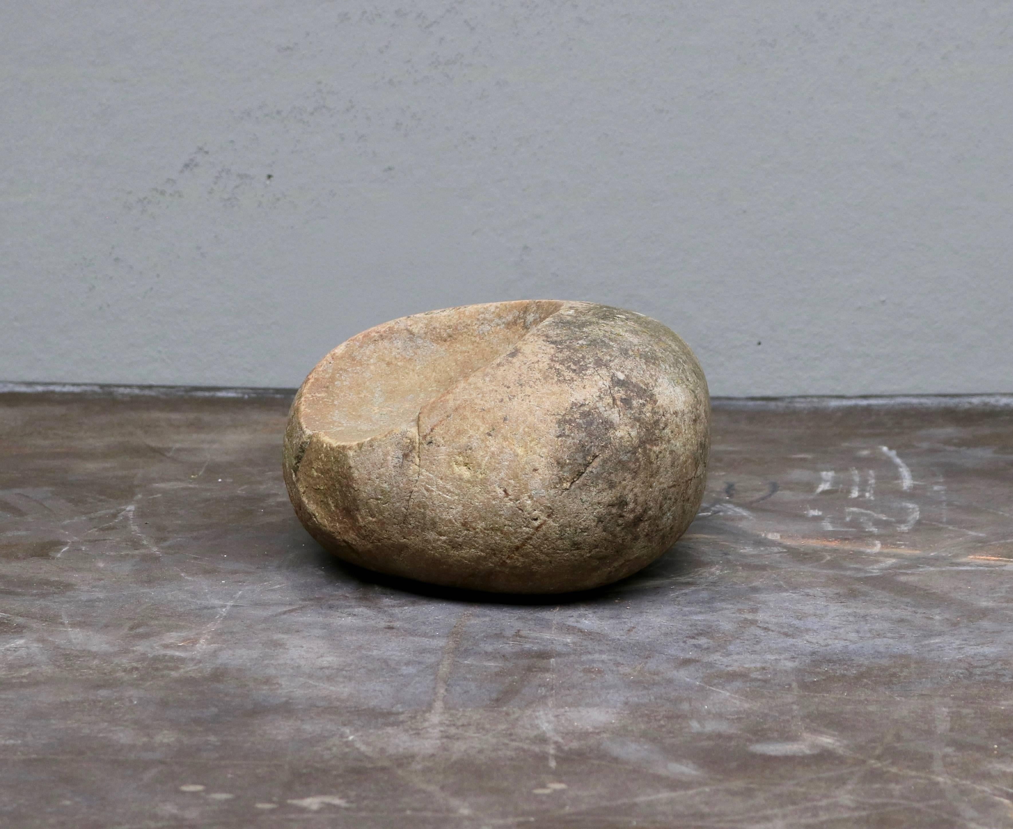 Ancient Mortar in Granite from the Danish Middle Ages In Excellent Condition For Sale In Copenhagen, DK