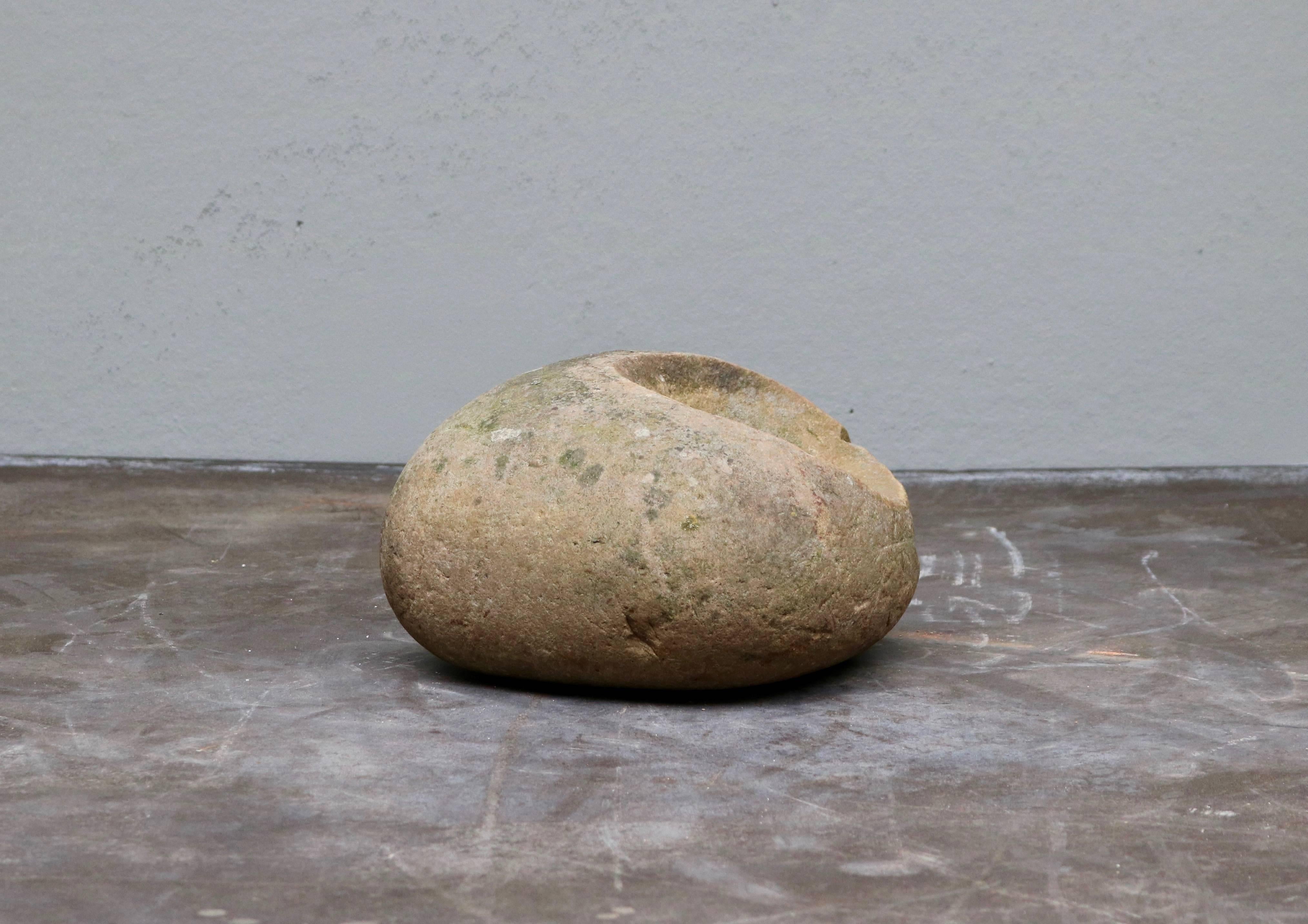 18th Century and Earlier Ancient Mortar in Granite from the Danish Middle Ages For Sale