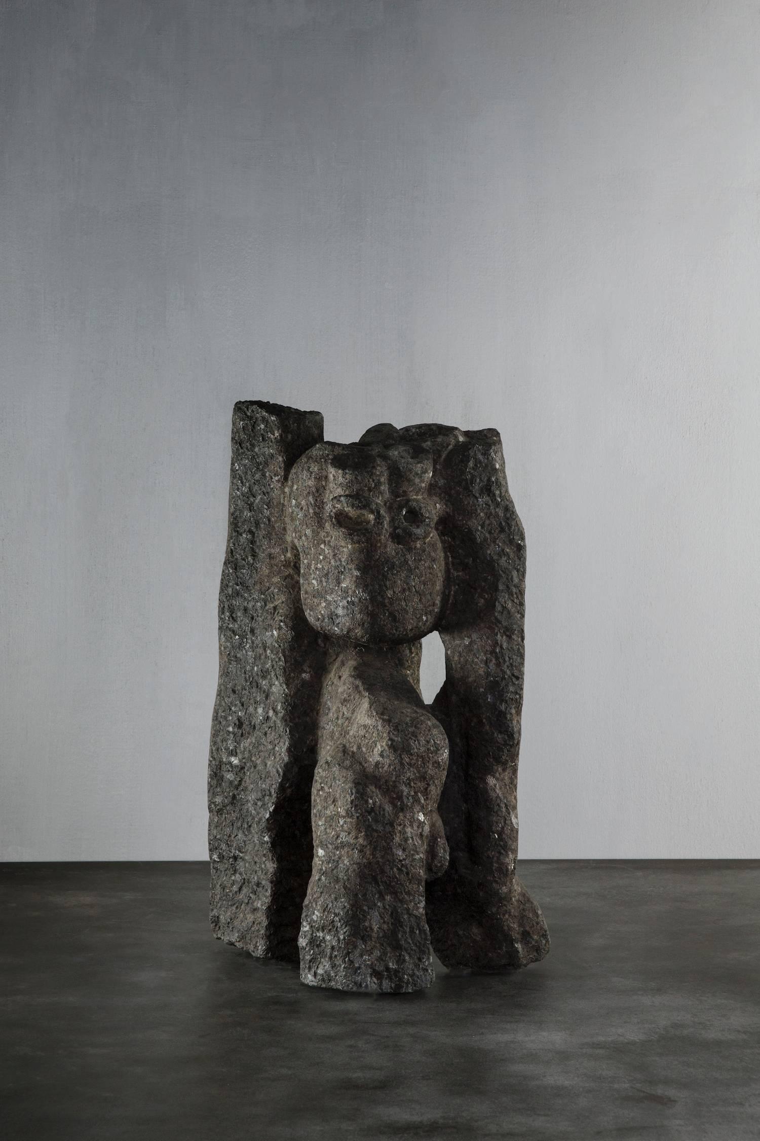 Abstract sculpture in dark granite by Danish artist Poul Vandborg.
Please note - this item is located in our New York City Studio and will be shipped from there.
