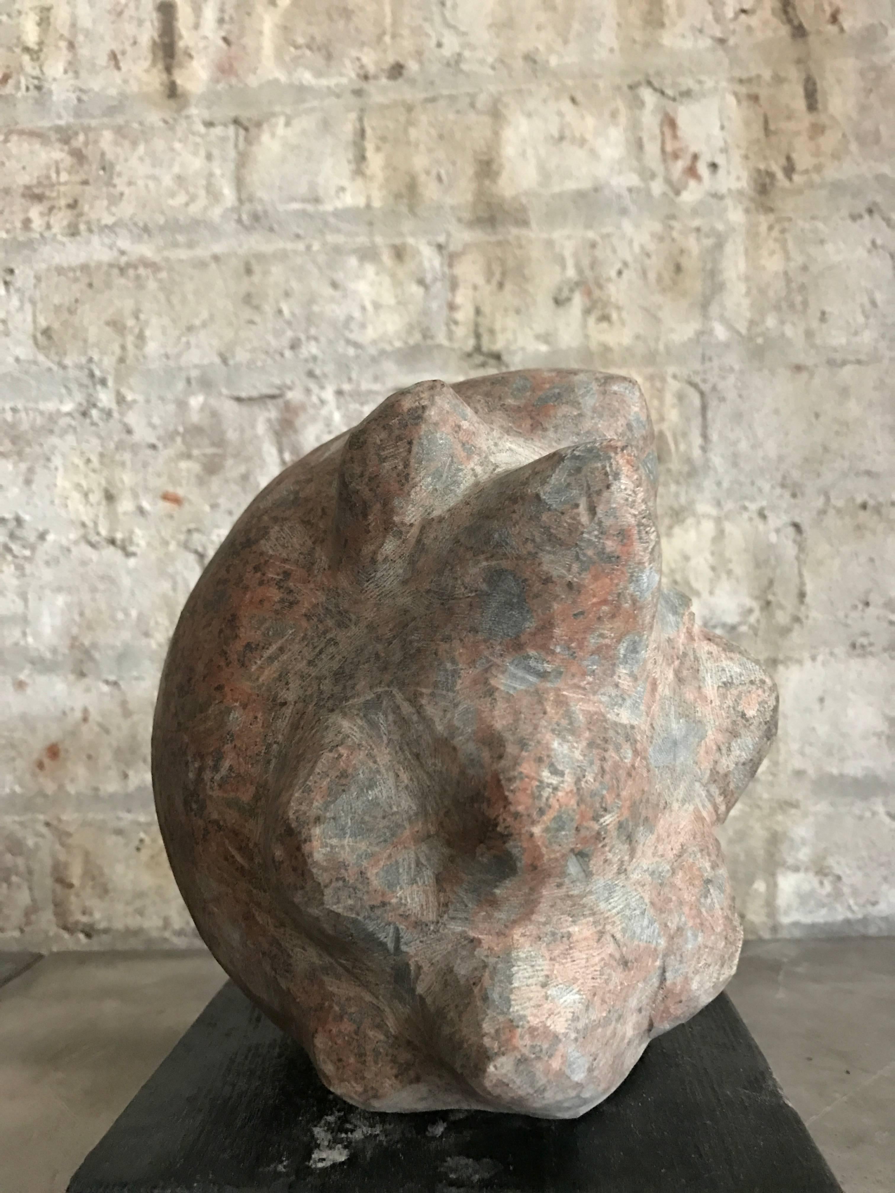 Abstract stone sculpture in granite by an unknown Danish artist from late 1960s-early 1970s.
Please note: This item is located in our New York City Studio and will be shipped from there.