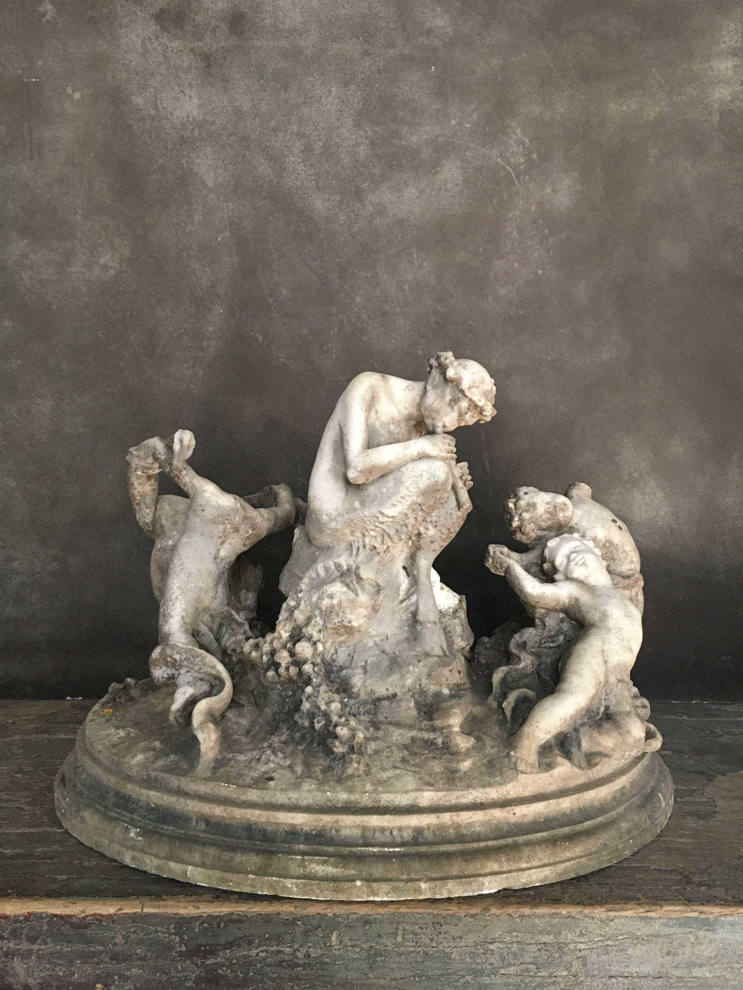 Beautiful Italian Marble Sculpture In Fair Condition For Sale In Copenhagen, DK