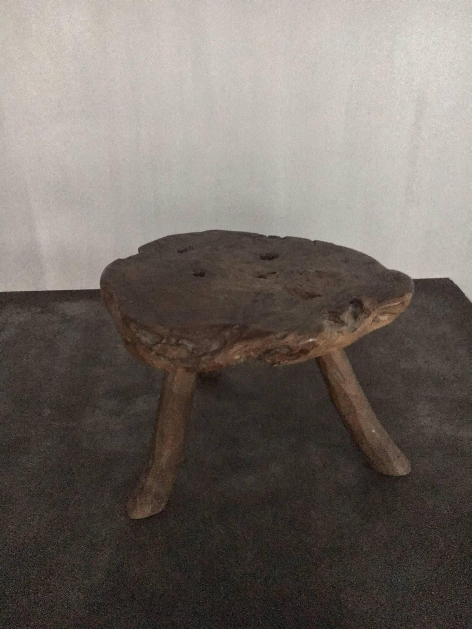 Lovely wooden Dutch stool from the 20th century.