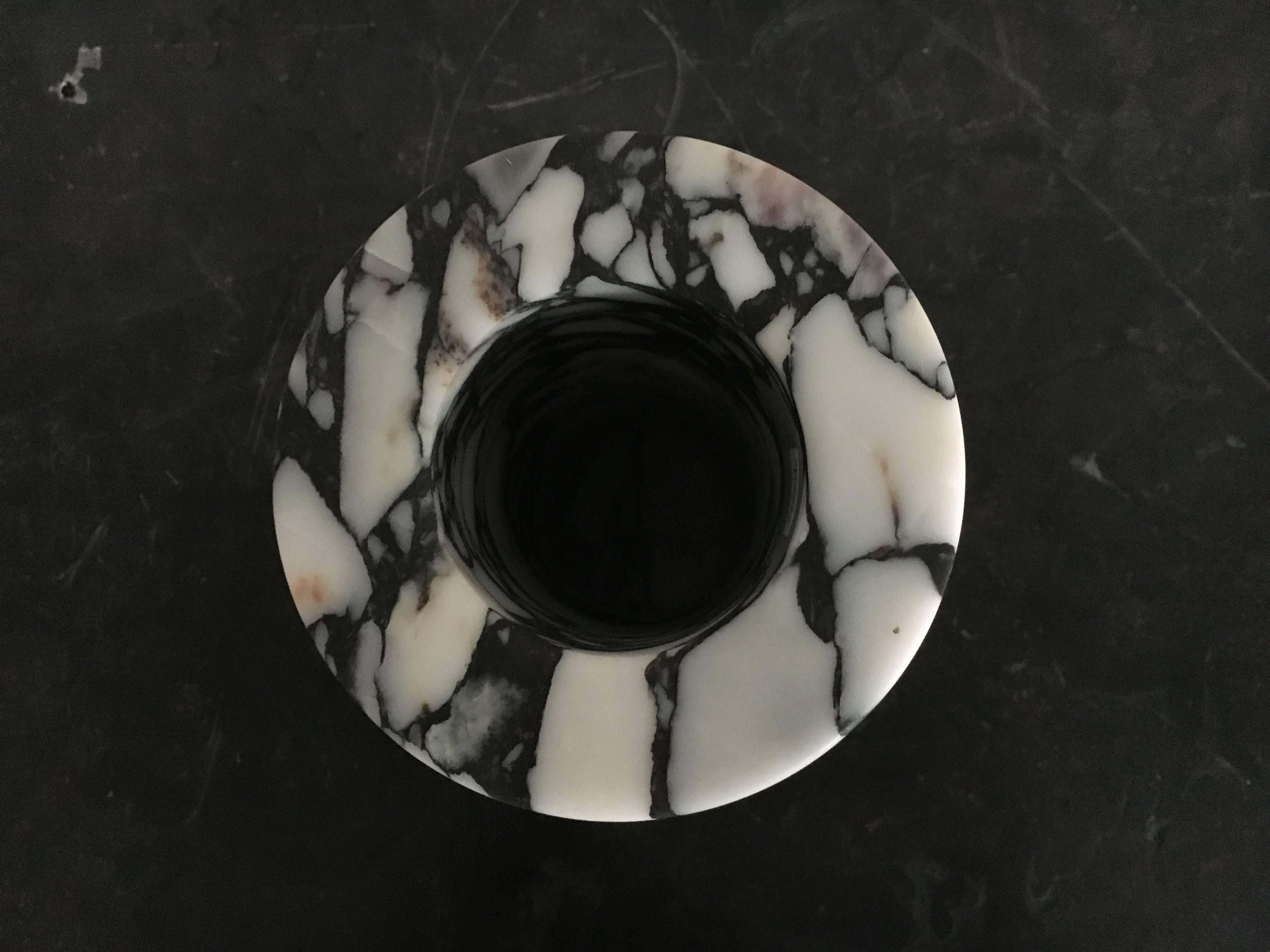 Modern Unique Cylindrical Marble Vase from Michaël Verheyden