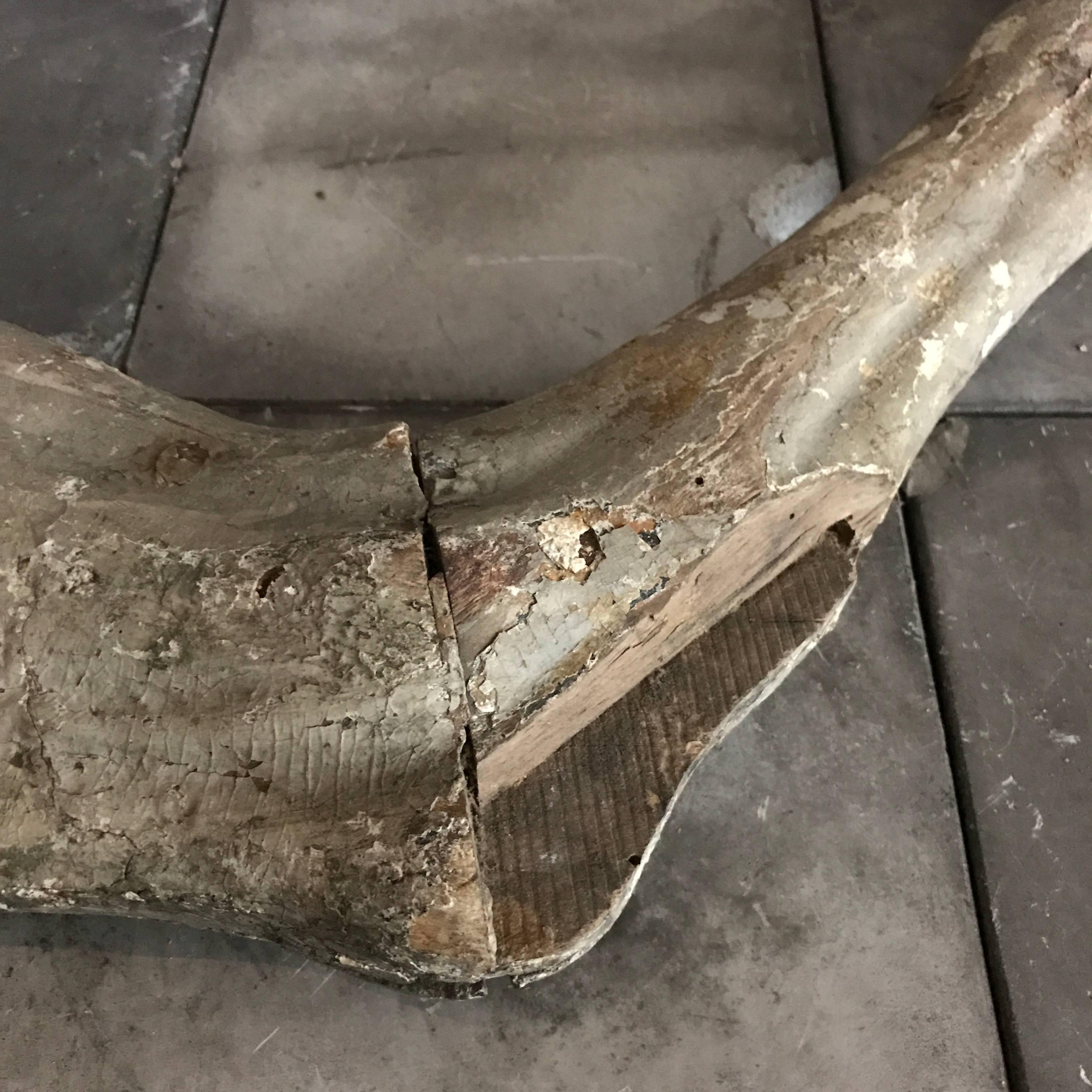 Wood Antique Horse Leg from an American Carousel For Sale
