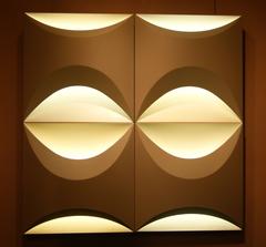 Large 1970s Light Panel with a Geometrical Shape by RAAK