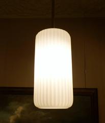 Set of Six Ceiling Lights with Opalescent Shades by Alberto Reggianini