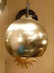 Big Ceiling Light with a Metallic Ball by Lita