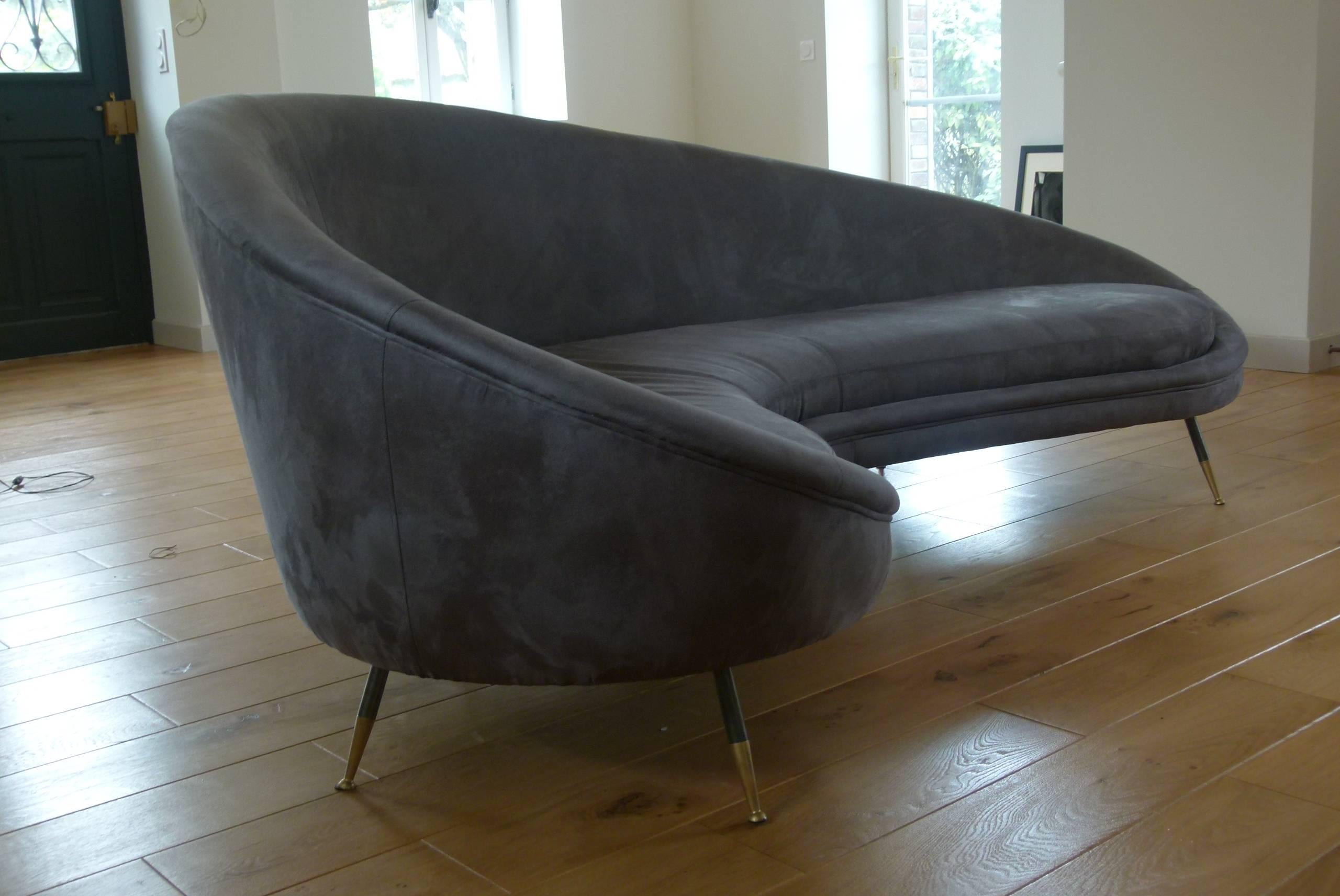 1950s Free Shape Italian Sofa 5