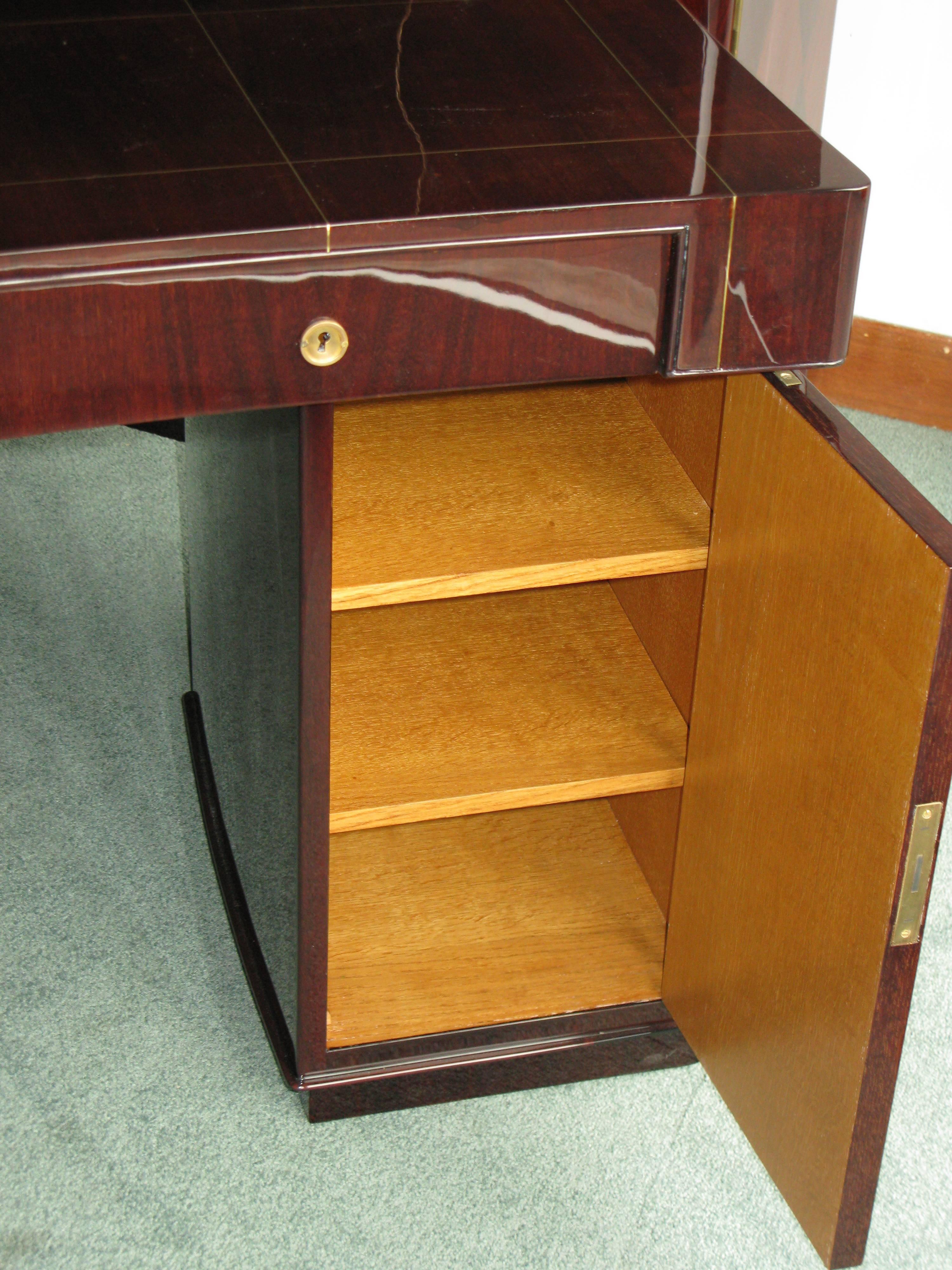 Art Deco Desk by Dominique in Rio Rosewood 5