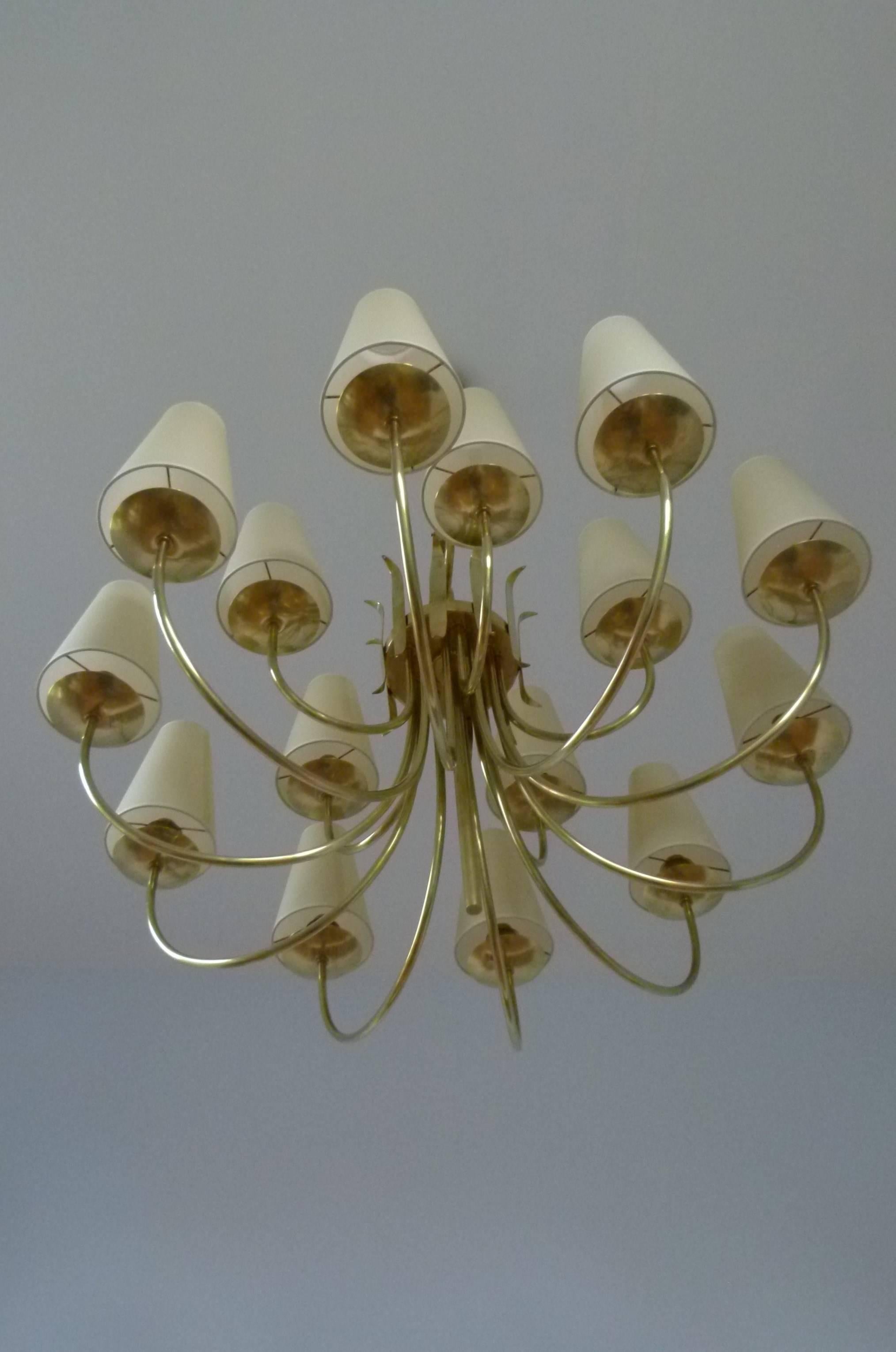Mid-Century Modern 1950s French Chandeliers, circa 1950