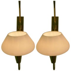 Pair of 1950s Sconces by Maison Lunel