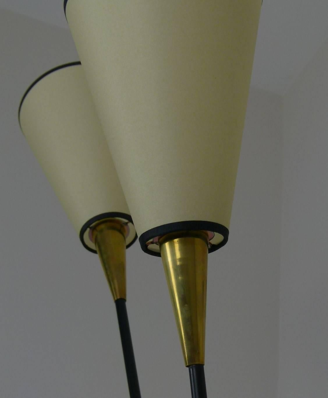 Pair of 1950s Free Shape Floor Lamp with Four Lighted Arms In Excellent Condition In Saint-Ouen, FR