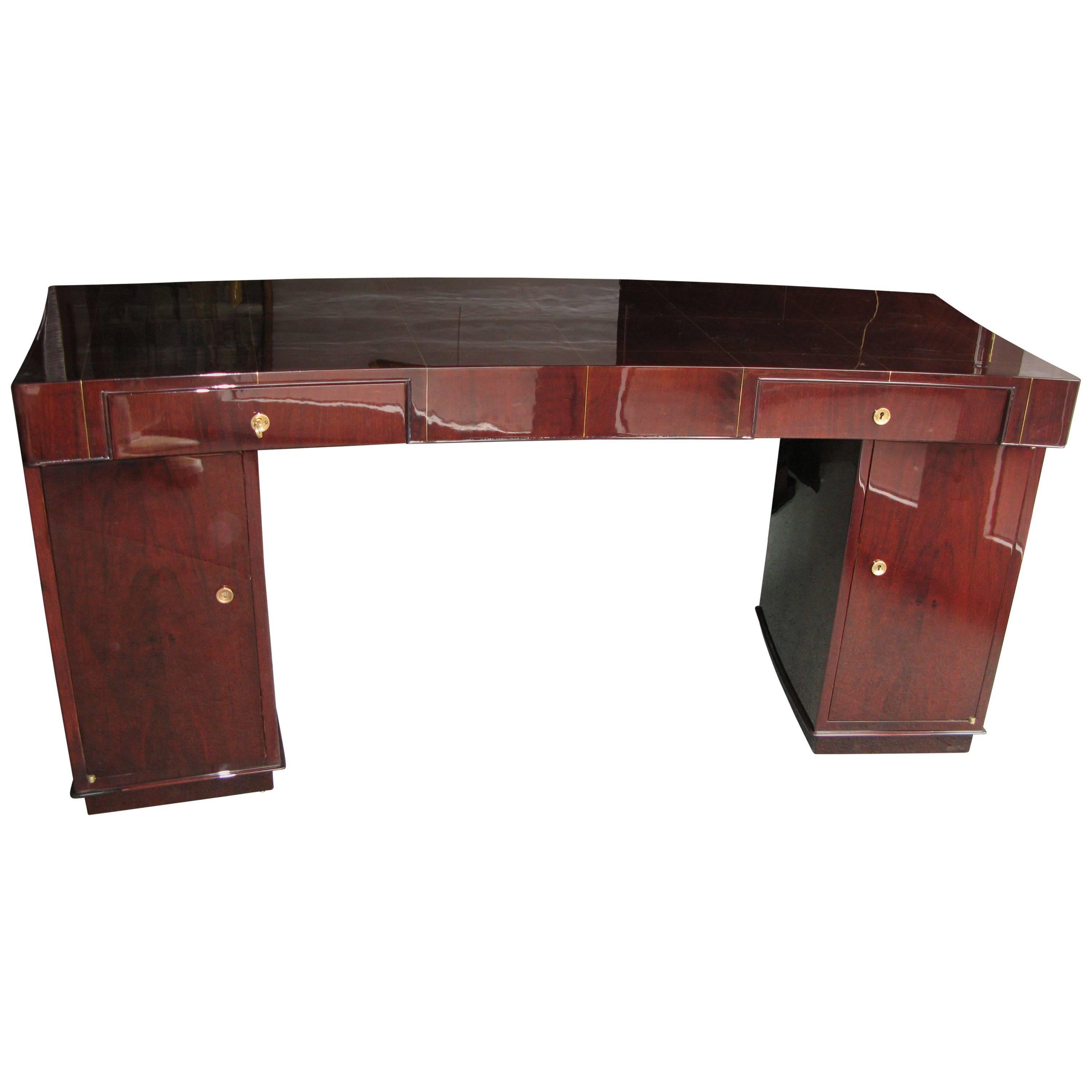 Art Deco Desk by Dominique in Rio Rosewood