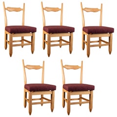 Set of Eight Chairs by Guillerme et Chambron
