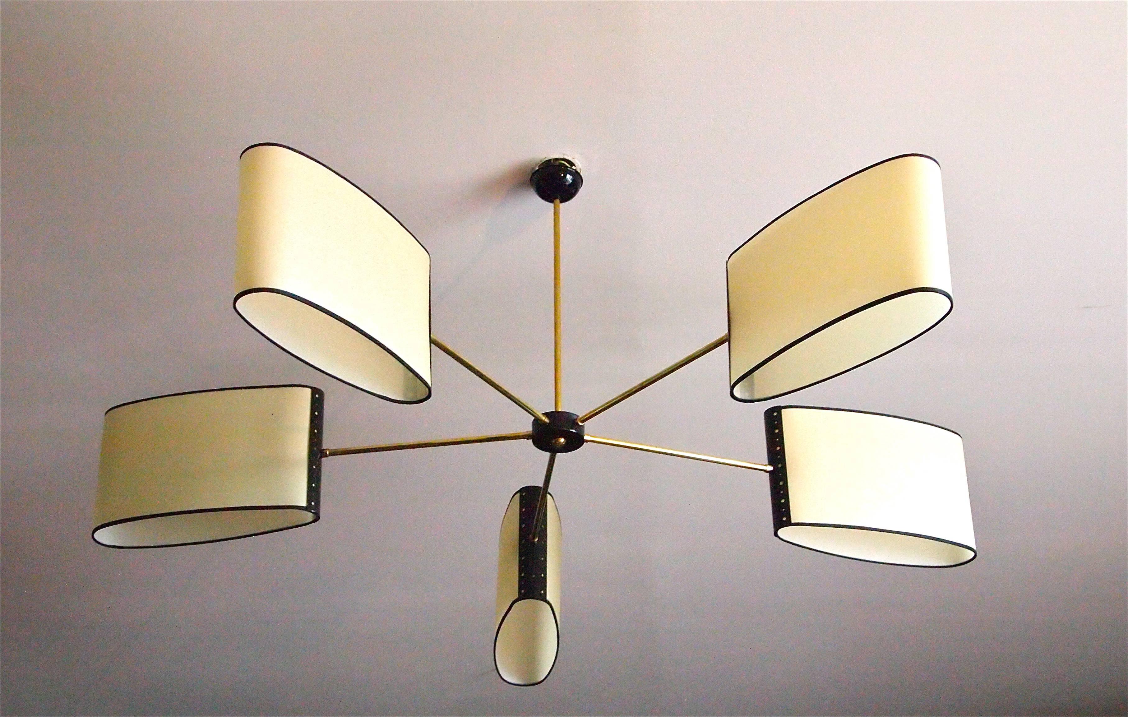 1950s Chandelier by Maison Arlus 6