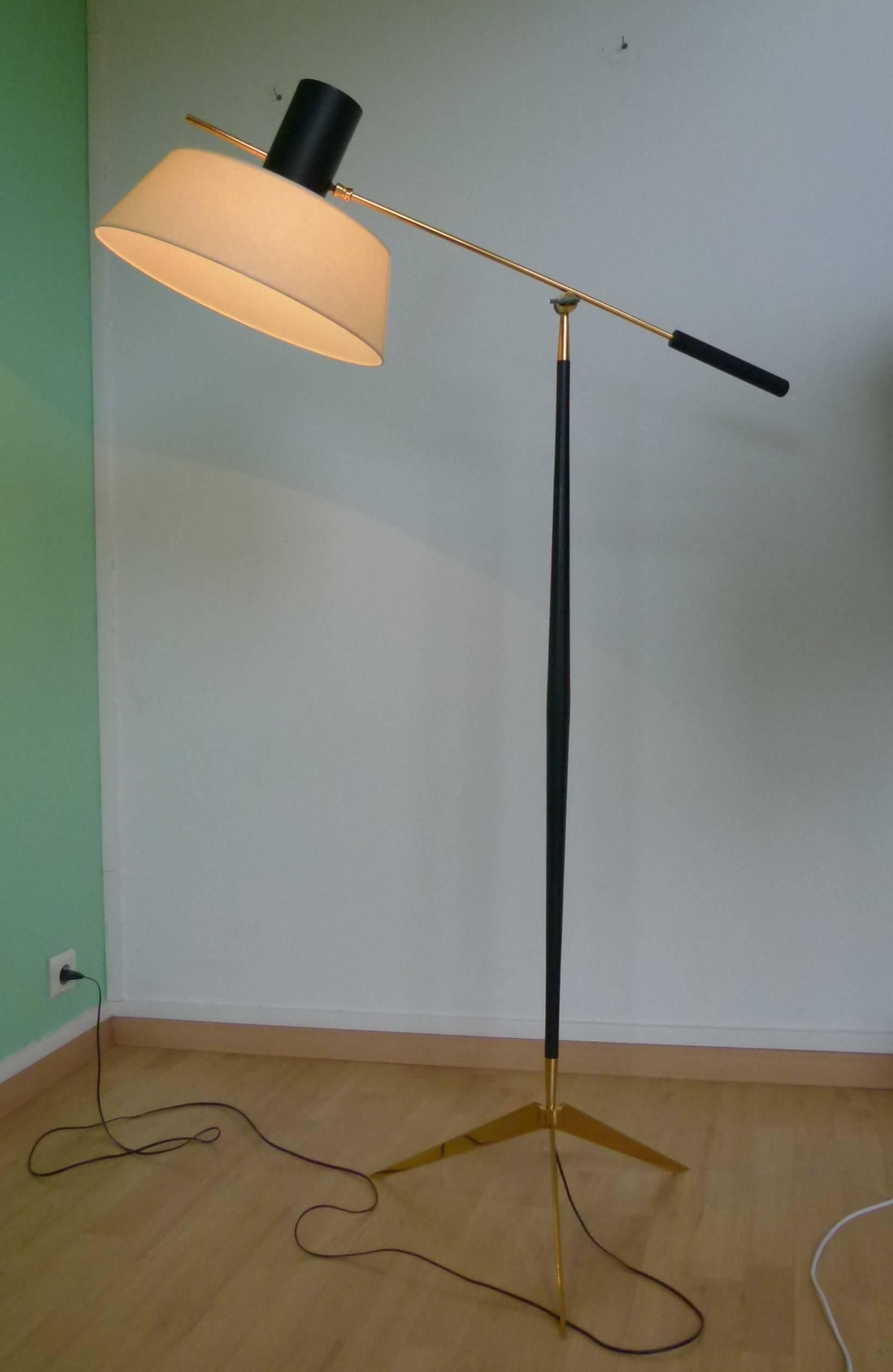 Mid-20th Century 1950s Swinging Floor Lamp by Maison Lunel