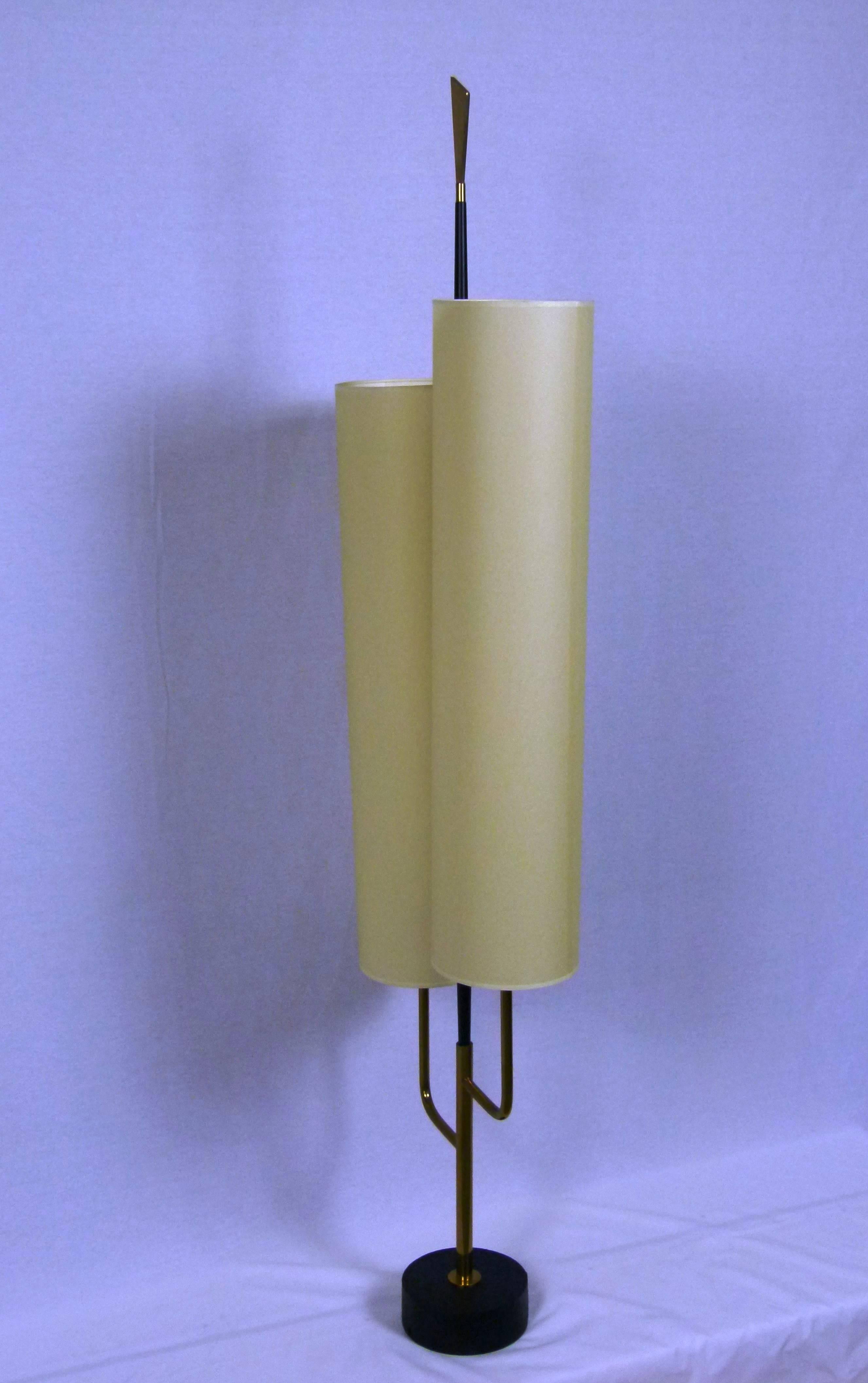 1950s Double Floor Lamp by Maison Lunel 3
