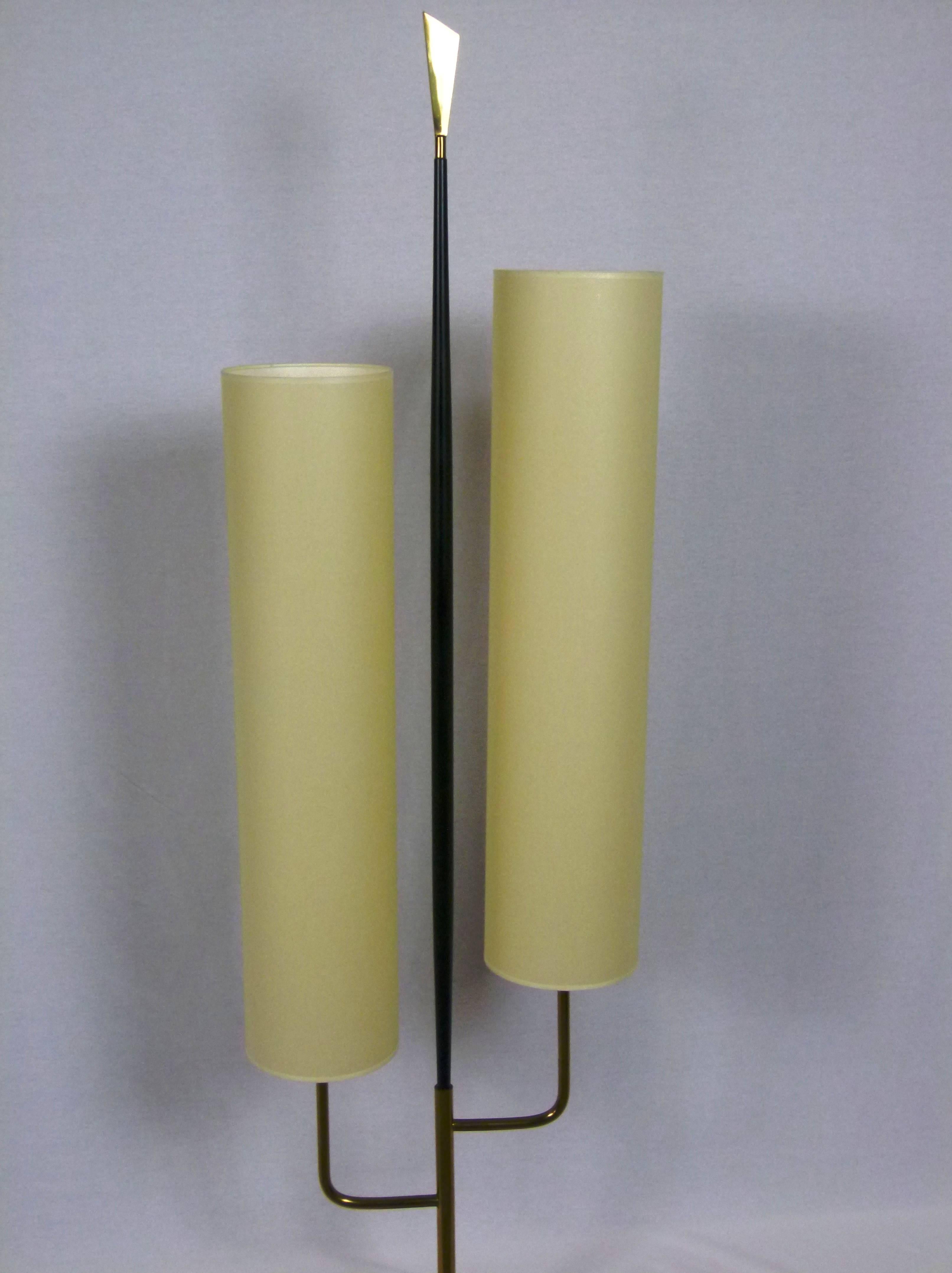 1950s Double Floor Lamp by Maison Lunel 2