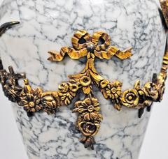 Pair of 19th Century French Marble Garniture