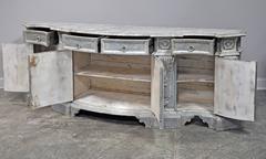 Large Painted Italian Baroque Style Credenza