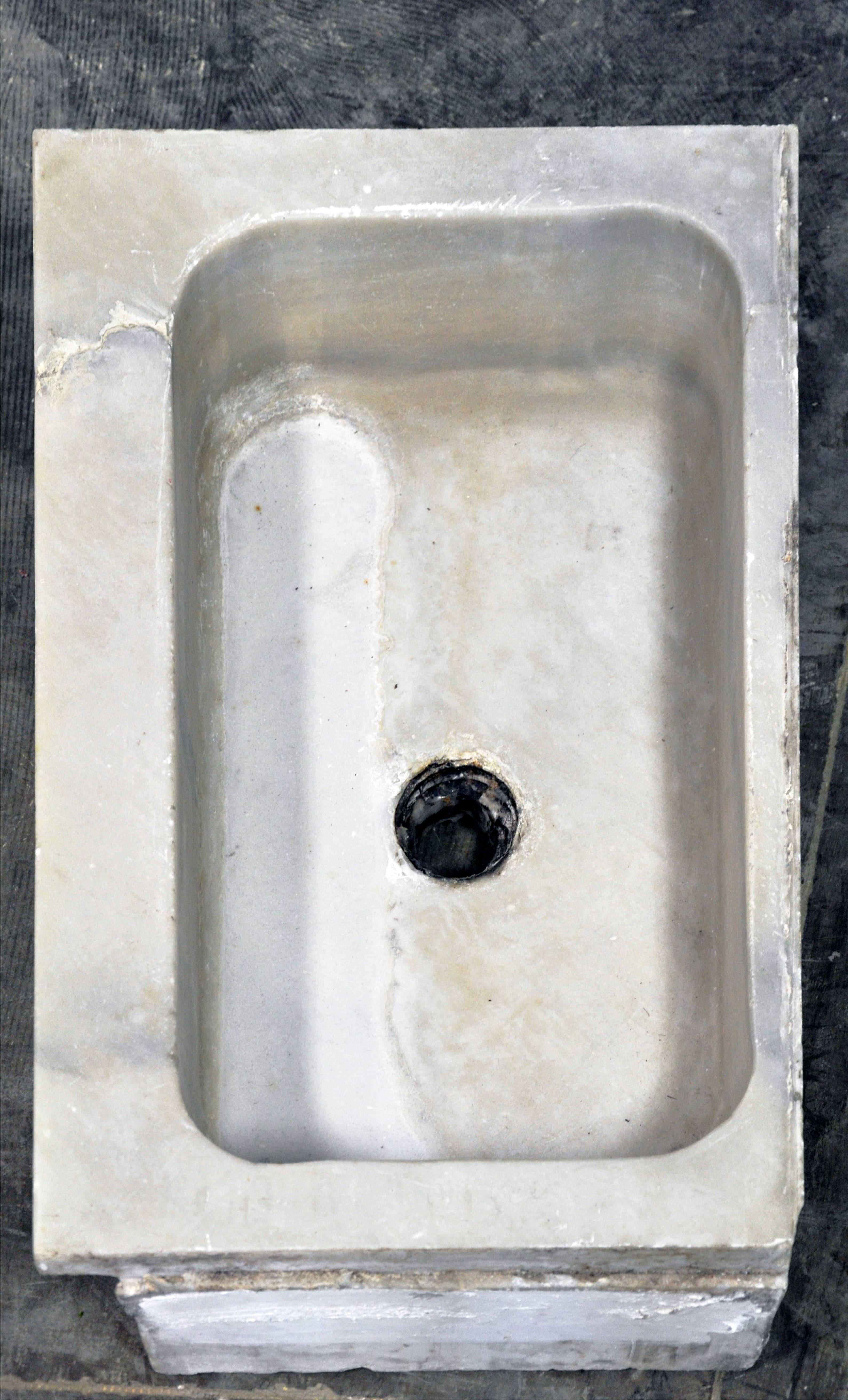 20th Century Vintage Marble Sink Basin