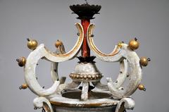 Custom Italian Style Lantern Composed of Wood and Iron