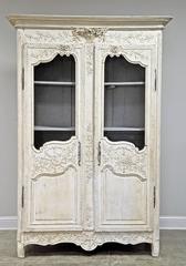 Early Louis XV Style 19th Century Painted Normand Wedding Armoire